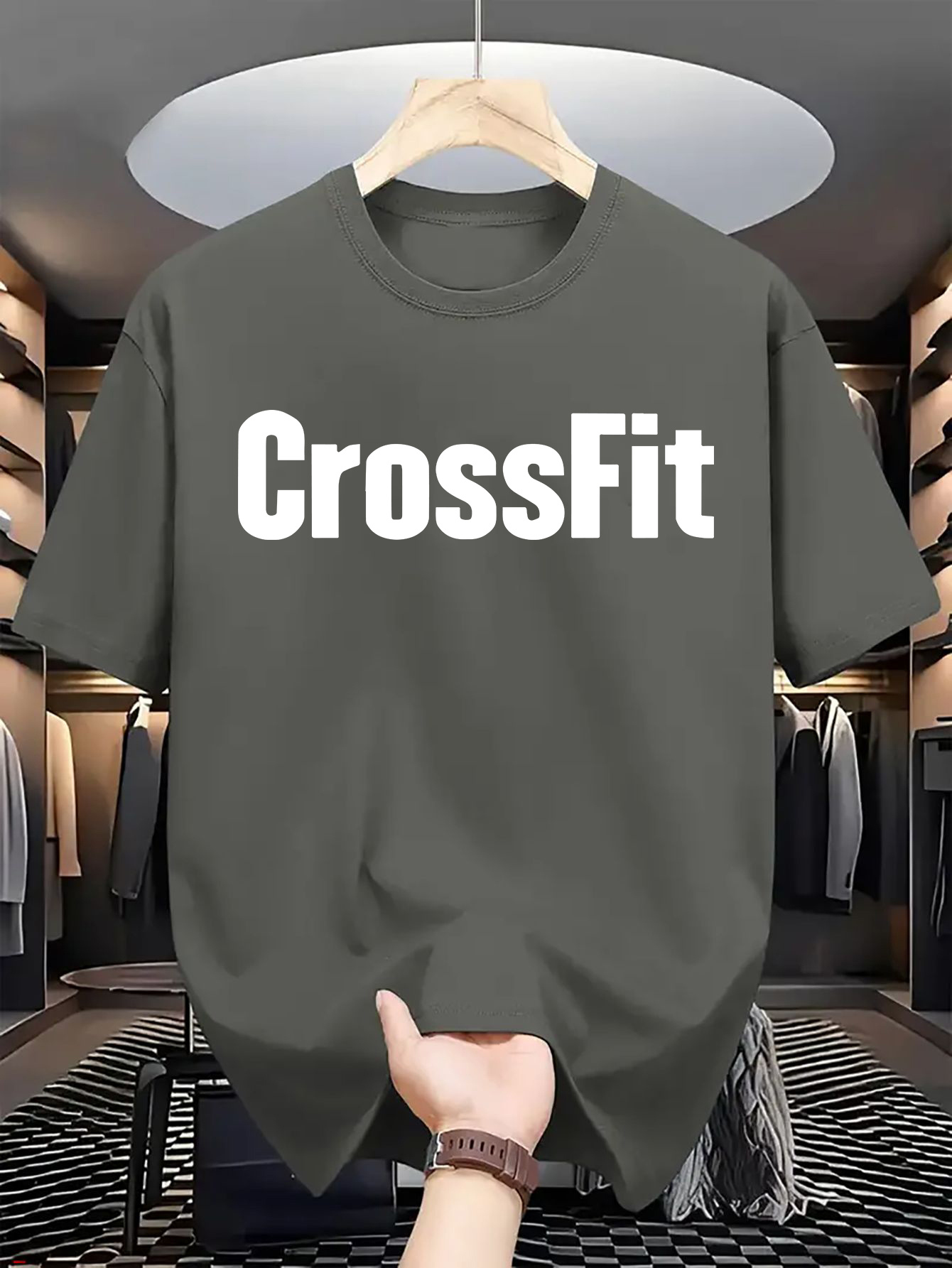 Crossfit Mayhem - تي شيرت رجالي صيفي 100% قطن