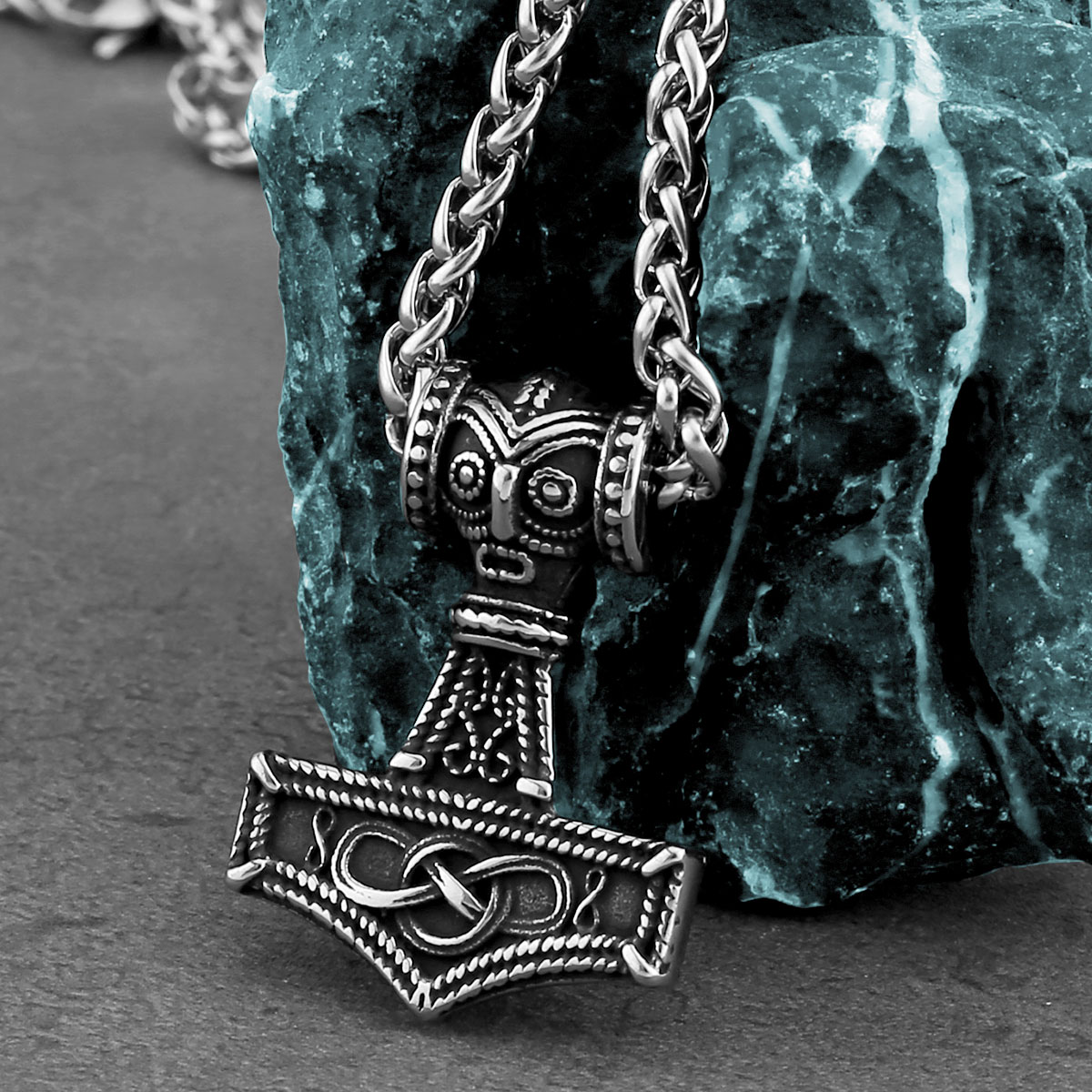 موضة فايكنغ مرساة Mjolnir قلاد - مراجعة Battle Rope Anchor وسعره